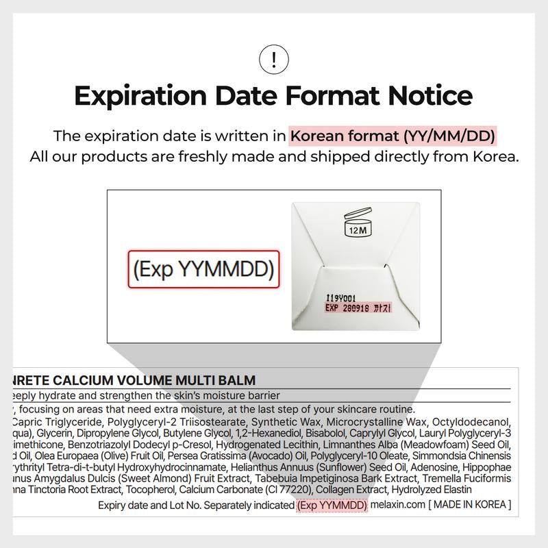 Revitalize Your Skin with Dr.Melaxin Calcium Volume Multi Balm & Eye Patch - 60 Pcs of Korean Beauty Innovation with Collagen for Youthful Elasticity