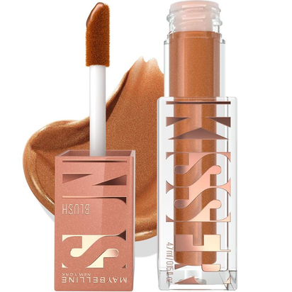 Achieve a Radiant Glow with Sunkisser Multi-Use Liquid Blush and Bronzer - Blendable, Longwear Makeup by Maybelline New York